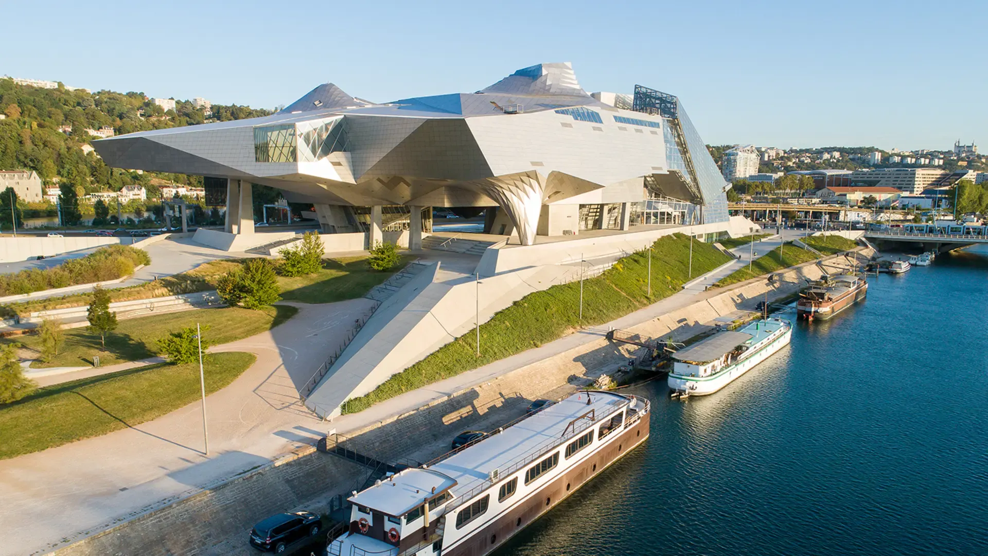 The Musée des Confluences and its glass and steel architecture where the Rhône and Saône meet